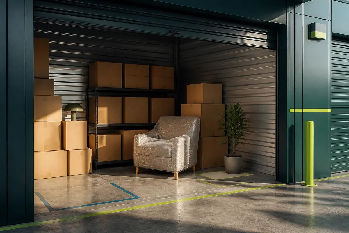 Espace de stockage propre et organisé